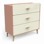 Suzie Ladenkast 3 Laden Eik/Abricot/Beige