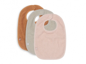 Jollein Slab Badstof Pale Pink/Nougat/Caramel (3pack)