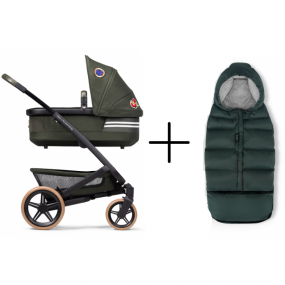 Joolz Geo3 Kinderwagen 2 In 1 Special Filling Pieces + Joolz Puffer Voetenzak Dark Green