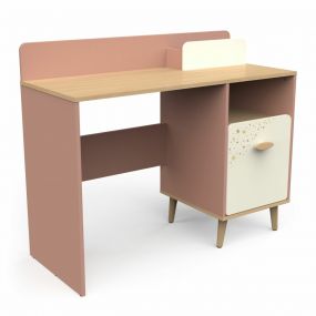 Suzie Bureau 1 Draaideur Eik/Abricot/Beige