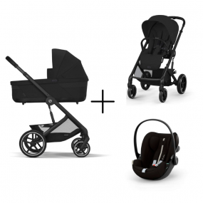 Cybex Kinderwagen 3 in 1 Balios S Lux Moon Black | Black