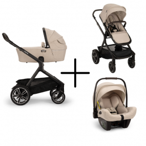 Nuna Kinderwagen 3 in 1 DEMI™ next Biscotti + Autostoel PIPA™ next