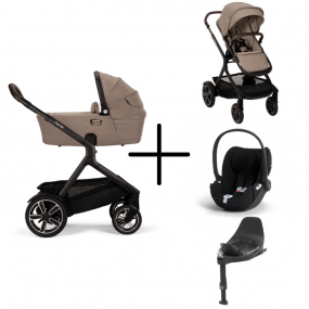 Nuna Kinderwagen 3 in 1 DEMI™ next Cedar + Autostoel Cloud T I Size + Cybex Draaibare Base T