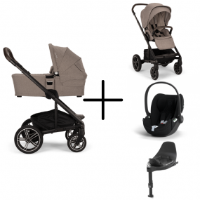 Nuna Kinderwagen 3 in 1 MIXX™ next Cedar + Autostoel Cloud T I Size + Cybex Draaibare Base T