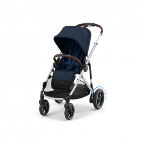 Cybex Kinderwagen e-Gazelle S Silver Ocean Blue Navy Blue