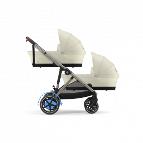 Cybex Tweeling Kinderwagen e-Gazelle S Taupe Seashell Beige Light Beige