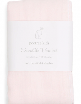 Poetree Kids Swaddle Doek Licht Roze 120x120cm