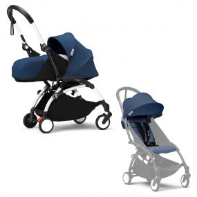 Stokke® YOYO³ Buggy Compleet Met 0+ Newborn Pack White Air France Blue