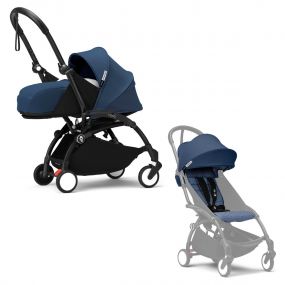 Stokke® YOYO³ Buggy Compleet Met 0+ Newborn Pack Black Air France Blue