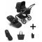 Bugaboo Kinderwagen 2 In 1 Fox 5 Compleet Graphite Midnight Black + Verzorgingstas + Voetenzak + Cupholder