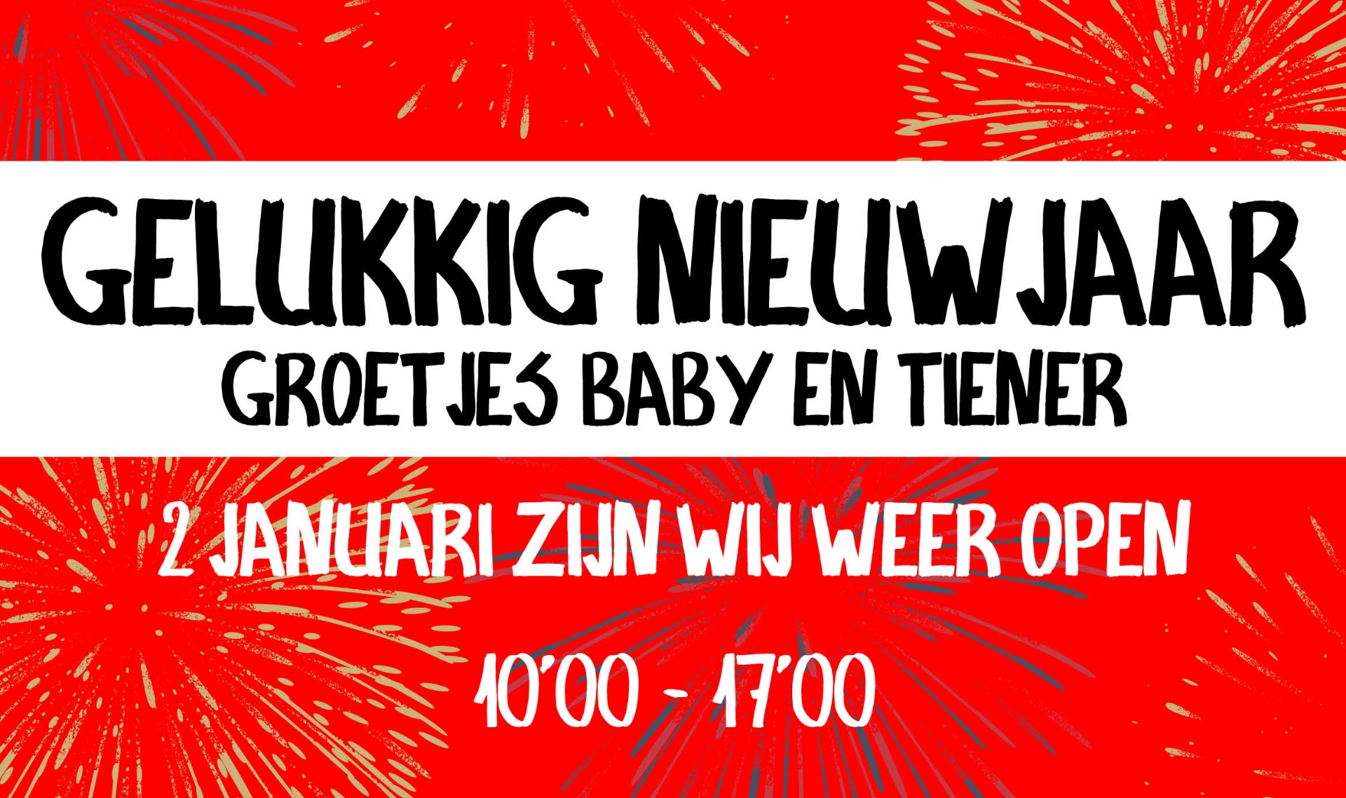 Gelukkig nieuwjaar | Baby & Tiener Megastore